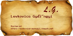 Levkovics Gyöngyi névjegykártya